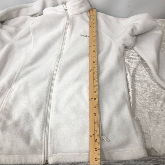 Columbia Full Zip Fleece white Jacket Women's Size L - Picture 9 of 9